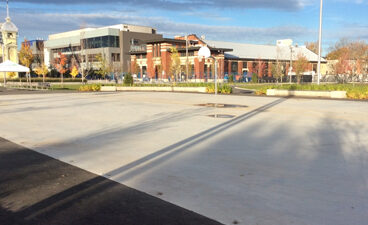 Image of the basketball courts behind the Aberdeen Pavillion at TD Place