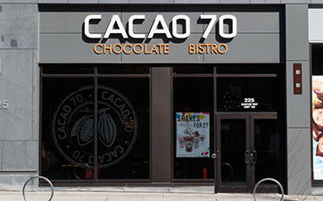 Image of the front of Cacoa 70 Chocolate Bistro at TD Place