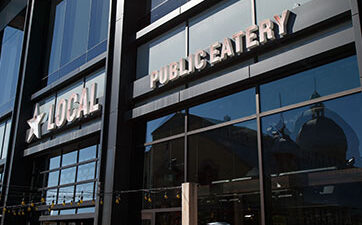 Image of the front of Local restaurant and patio at TD Place