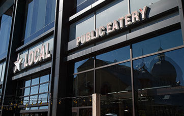 Image of the front of Local restaurant and patio at TD Place