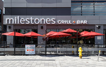 Milestones restaurant front door at TD Place