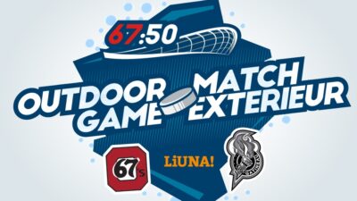 Image of the Ottawa 67's v Olympiques Outdoor Game in 2017 logo