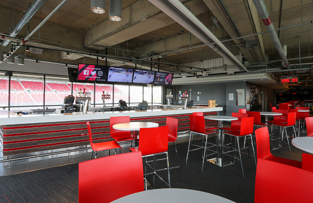 Image of the Otto's Club at TD Place set up for a meeting