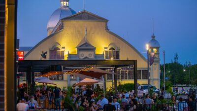 Joey and Local patios in front of the Aberdeen Pavilion at TD Place