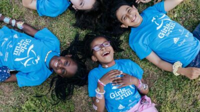 girls on the grass